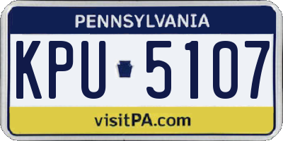 PA license plate KPU5107