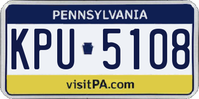 PA license plate KPU5108