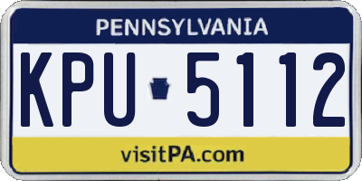 PA license plate KPU5112