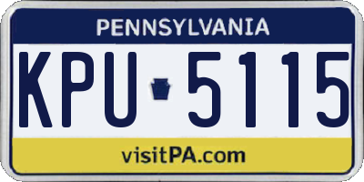 PA license plate KPU5115