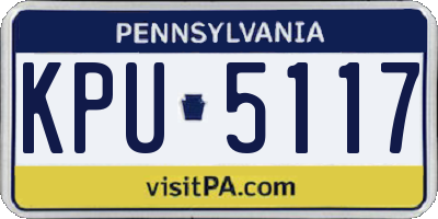 PA license plate KPU5117