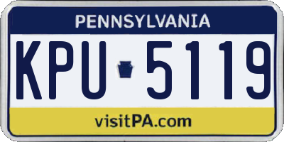 PA license plate KPU5119