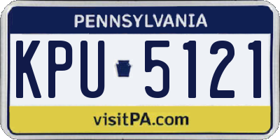 PA license plate KPU5121