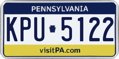 PA license plate KPU5122