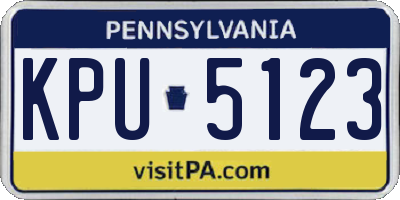 PA license plate KPU5123