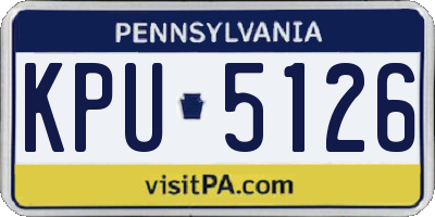 PA license plate KPU5126
