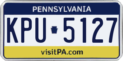 PA license plate KPU5127