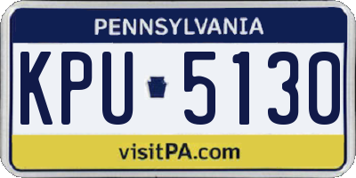 PA license plate KPU5130
