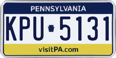 PA license plate KPU5131