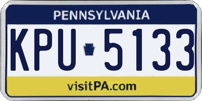 PA license plate KPU5133