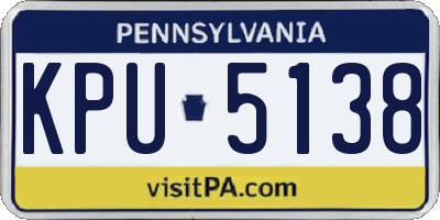 PA license plate KPU5138