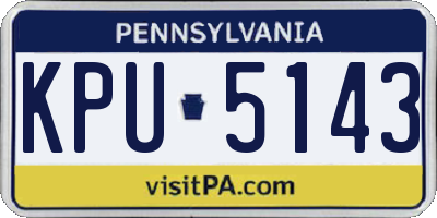 PA license plate KPU5143