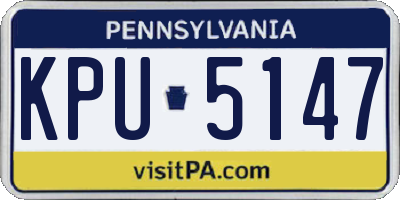 PA license plate KPU5147