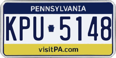 PA license plate KPU5148