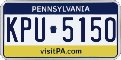 PA license plate KPU5150