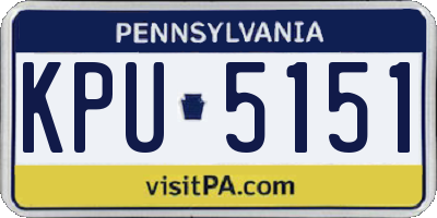 PA license plate KPU5151