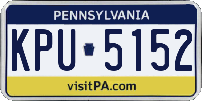 PA license plate KPU5152