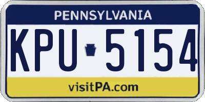 PA license plate KPU5154