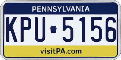 PA license plate KPU5156