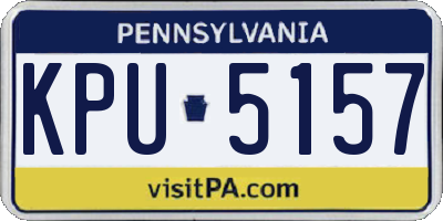 PA license plate KPU5157