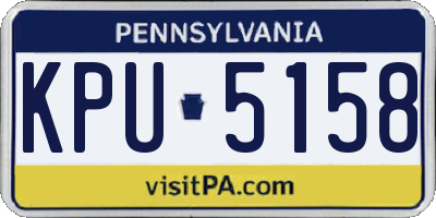 PA license plate KPU5158