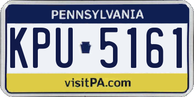 PA license plate KPU5161