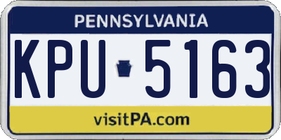 PA license plate KPU5163