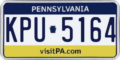 PA license plate KPU5164