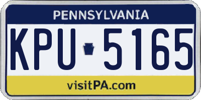 PA license plate KPU5165