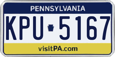 PA license plate KPU5167