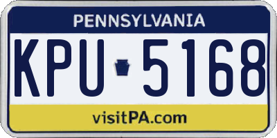 PA license plate KPU5168