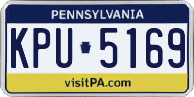 PA license plate KPU5169
