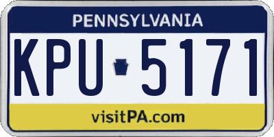 PA license plate KPU5171
