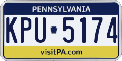 PA license plate KPU5174
