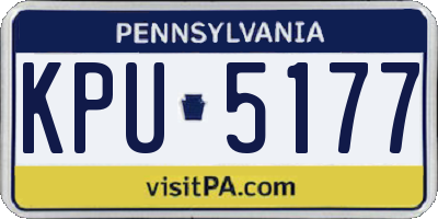 PA license plate KPU5177