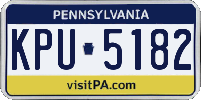 PA license plate KPU5182