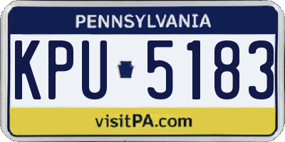 PA license plate KPU5183