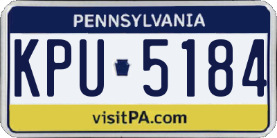 PA license plate KPU5184
