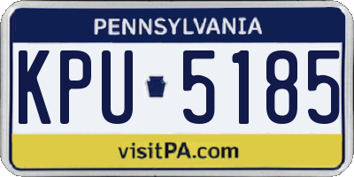 PA license plate KPU5185