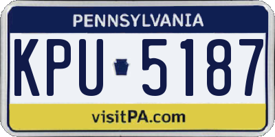 PA license plate KPU5187