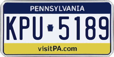 PA license plate KPU5189