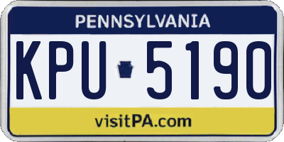 PA license plate KPU5190