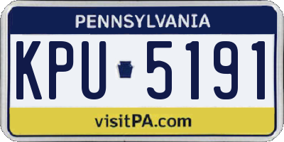 PA license plate KPU5191