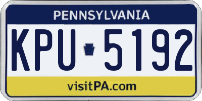 PA license plate KPU5192
