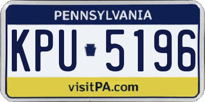 PA license plate KPU5196