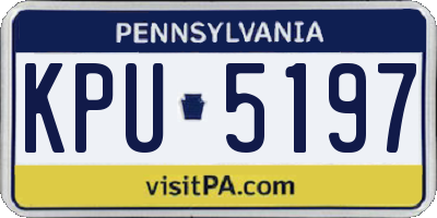 PA license plate KPU5197