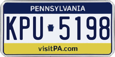 PA license plate KPU5198