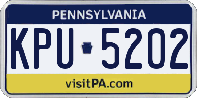 PA license plate KPU5202