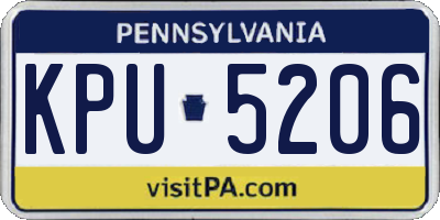 PA license plate KPU5206