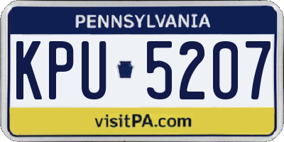 PA license plate KPU5207